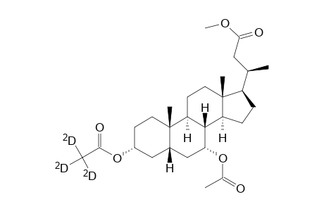Methyl 3.alpha.-(acetoxy-D3)-7.alpha.-acetoxy-24-nor-5.beta.-cholanoate