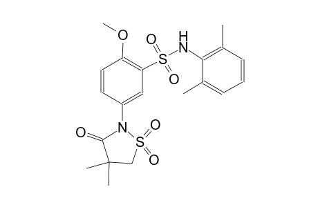 benzenesulfonamide, 5-(4,4-dimethyl-1,1-dioxido-3-oxo-2-isothiazolidinyl)-N-(2,6-dimethylphenyl)-2-methoxy-