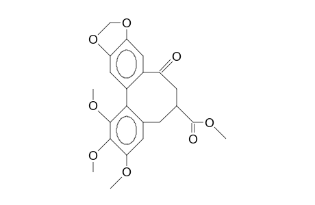 2,3-(4,5-Methylenedioxy-benzo)-4,5-(2,3,4-trimethoxy-benzo)-7-carbomethoxy-cyclooctanone diastereomer 1