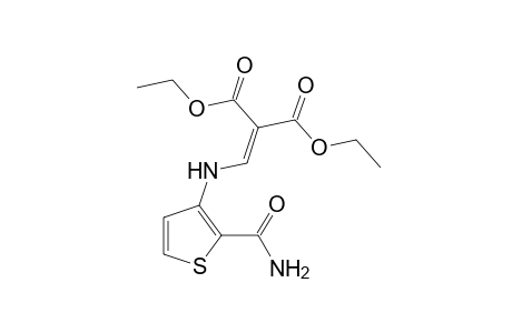 {[(2-carbamoyl-3-thienyl)amino]methylene}malonic acid, diethyl ester