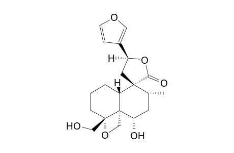 (12S)-4.alpha.,19;15,16-Diepoxy-6.alpha.,18-dihydroxy-noecleroda-13(16),15-dien-20,12-olide