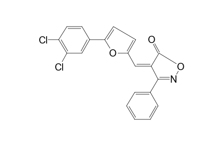 (4Z)-4-[[5-(3,4-dichlorophenyl)-2-furanyl]methylidene]-3-phenyl-5-isoxazolone