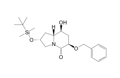 (2R,6R,8S,8aR)-6-Benzyloxy-2-(tert-butyldimethylsilyloxy)-8-hydroxy-5(8H)-indolizinone