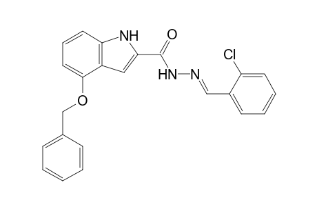 4-Benzoxy-N-[(E)-(2-chlorobenzylidene)amino]-1H-indole-2-carboxamide