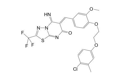 7H-[1,3,4]thiadiazolo[3,2-a]pyrimidin-7-one, 6-[[4-[2-(4-chloro-3-methylphenoxy)ethoxy]-3-methoxyphenyl]methylene]-5,6-dihydro-5-imino-2-(trifluoromethyl)-, (6Z)-