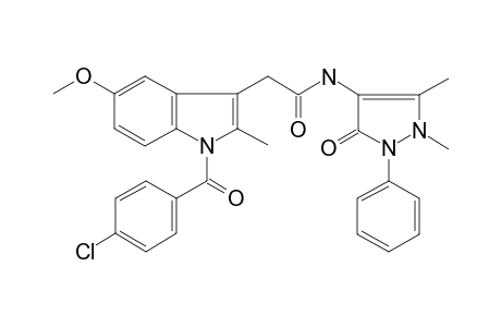 2-[1-(4-chlorobenzoyl)-5-methoxy-2-methyl-indol-3-yl]-N-(1,5-dimethyl-3-oxo-2-phenyl-pyrazol-4-yl)acetamide