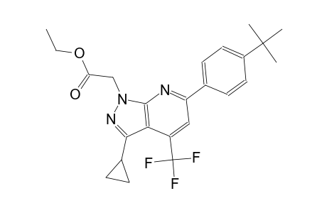 1H-pyrazolo[3,4-b]pyridine-1-acetic acid, 3-cyclopropyl-6-[4-(1,1-dimethylethyl)phenyl]-4-(trifluoromethyl)-, ethyl ester