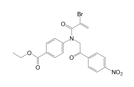 p-[2-bromo-N-(p-nitrophenacyl)acrylamido]benzoic acid, ethyl ester