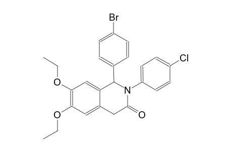 1-(4-bromophenyl)-2-(4-chlorophenyl)-6,7-diethoxy-1,4-dihydro-3(2H)-isoquinolinone