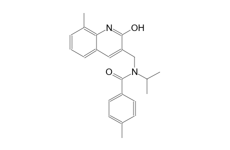 N-[(2-hydroxy-8-methyl-3-quinolinyl)methyl]-N-isopropyl-4-methylbenzamide