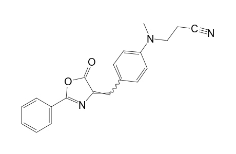 3-[N-methyl-alpha-(5-oxo-2-phenyl-2-oxazolin-4-ylidene)-p-toluidino]propionitrile