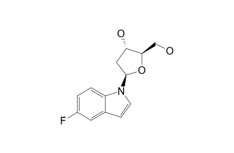 1-(2'-DESOXY-BETA-D-ERYTHROPENTOFURANOSYL)-5-FLUOROINDOLE