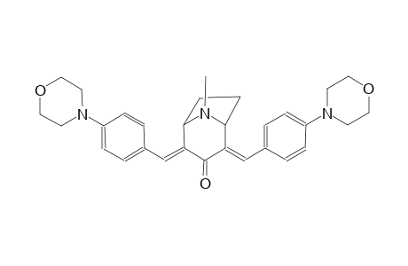 8-azabicyclo[3.2.1]octan-3-one, 8-methyl-2,4-bis[[4-(4-morpholinyl)phenyl]methylene]-, (2E,4E)-