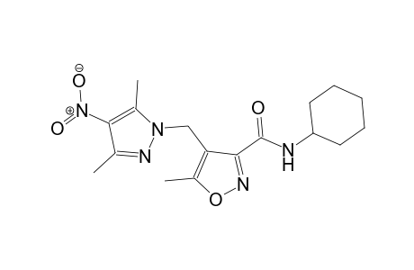 N-cyclohexyl-4-[(3,5-dimethyl-4-nitro-1H-pyrazol-1-yl)methyl]-5-methyl-3-isoxazolecarboxamide
