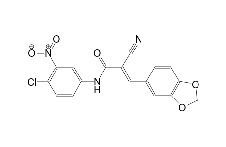 (2E)-3-(1,3-benzodioxol-5-yl)-N-(4-chloro-3-nitrophenyl)-2-cyano-2-propenamide