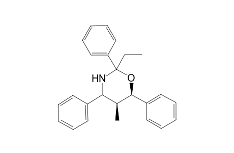 (5S,6R)-syn/syn-2-Ethyl-2,4,6-triphenyl-5-methyl-tetrahydro-2H-1,3-oxazine