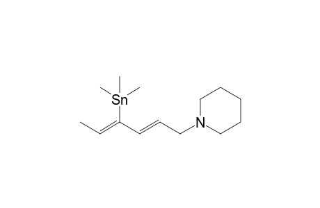 1-(1-Piperidino)-4-trimethylstannyl-(2E,4Z)-2,4-hexadiene