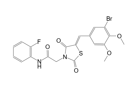 2-[(5Z)-5-(3-bromo-4,5-dimethoxybenzylidene)-2,4-dioxo-1,3-thiazolidin-3-yl]-N-(2-fluorophenyl)acetamide