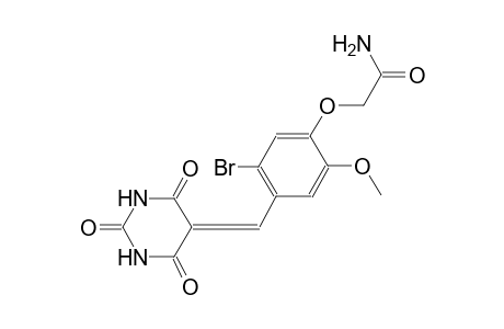 2-{5-bromo-2-methoxy-4-[(2,4,6-trioxotetrahydro-5(2H)-pyrimidinylidene)methyl]phenoxy}acetamide