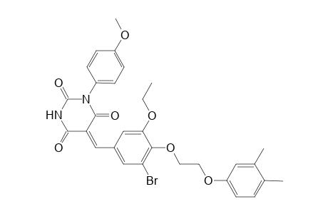 5-[3-bromo-4-[2-(3,4-dimethyl-phenoxy)-ethoxy]-5-ethoxy-benzylidene]-1-(4-methoxy-phenyl)-pyrimidine-2,4,6-trione
