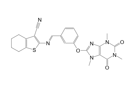 benzo[b]thiophene-3-carbonitrile, 4,5,6,7-tetrahydro-2-[[(E)-[3-[(2,3,6,7-tetrahydro-1,3,7-trimethyl-2,6-dioxo-1H-purin-8-yl)oxy]phenyl]methylidene]amino]-