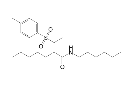 N-Hexyl-2-[1-(p-tolylsulfonyl)ethyl]heptanamide
