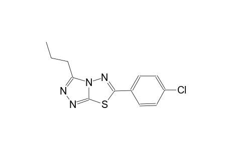 6-(4-chlorophenyl)-3-propyl[1,2,4]triazolo[3,4-b][1,3,4]thiadiazole