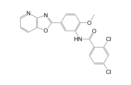 2,4-dichloro-N-(2-methoxy-5-[1,3]oxazolo[4,5-b]pyridin-2-ylphenyl)benzamide