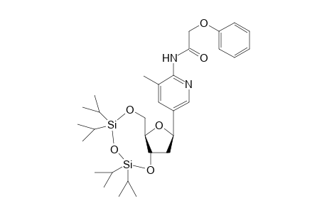 3-Methyl-2-[N-(phenoxyacetyl)amino]-5-[3',5'-O-(1,1,3,3-tetraisopropyldisiloxane-1,3-diyl)-2'-deoxy-.beta.,D-ribofuranosyl]pyridine