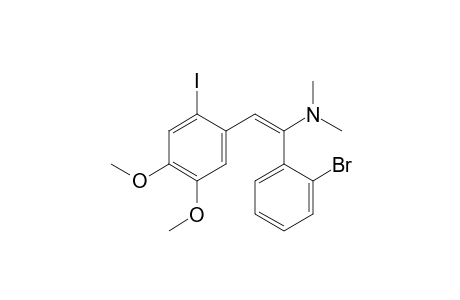 (E)-1-(2-bromophenyl)-2-(2-iodanyl-4,5-dimethoxy-phenyl)-N,N-dimethyl-ethenamine