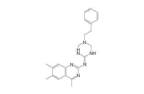 4,6,7-trimethyl-N-(5-(2-phenylethyl)tetrahydro-1,3,5-triazin-2(1H)-ylidene)-2-quinazolinamine