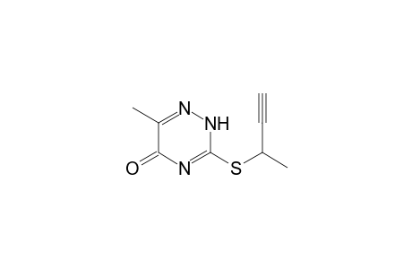 1,2,4-Triazin-5(2H)-one, 6-methyl-3-[(1-methyl-2-propynyl)thio]-