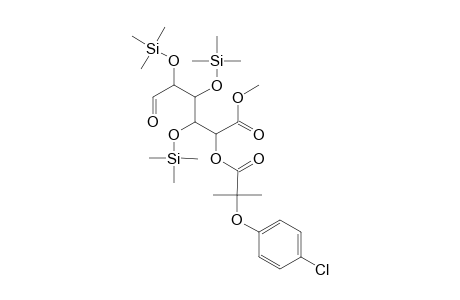 D-Glucuronic acid, 2,3,4-tris-O-(trimethylsilyl)-, methyl ester, 2-(4-chlorophenoxy)-2-methylpropanoate