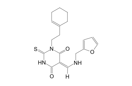 (5Z)-1-[2-(1-cyclohexen-1-yl)ethyl]-5-{[(2-furylmethyl)amino]methylene}-2-thioxodihydro-4,6(1H,5H)-pyrimidinedione