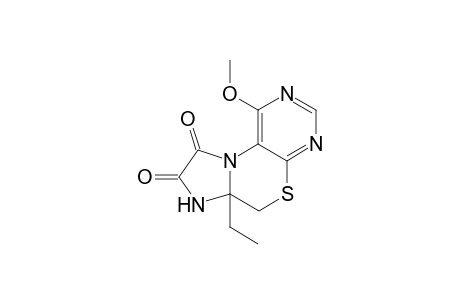 1,2-Dioxo-3a-ethyl-9-methoxy-4H-imidazolino[3,2-f]pyrimido[4,5-b]-1,4-thiazine