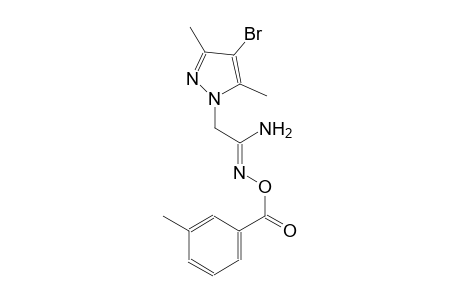 (1Z)-2-(4-bromo-3,5-dimethyl-1H-pyrazol-1-yl)-N'-[(3-methylbenzoyl)oxy]ethanimidamide