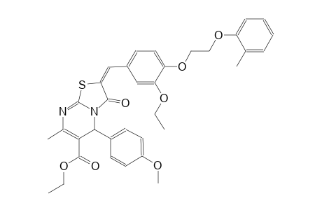 5H-thiazolo[3,2-a]pyrimidine-6-carboxylic acid, 2-[[3-ethoxy-4-[2-(2-methylphenoxy)ethoxy]phenyl]methylene]-2,3-dihydro-5-(4-methoxyphenyl)-7-methyl-3-oxo-, ethyl ester, (2E)-