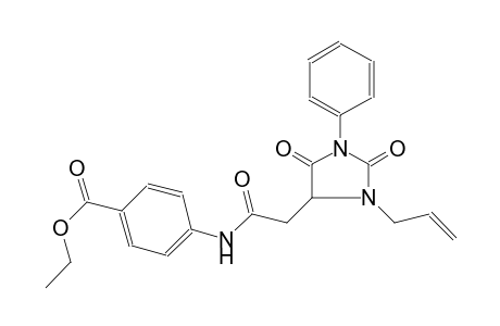 benzoic acid, 4-[[[2,5-dioxo-1-phenyl-3-(2-propenyl)-4-imidazolidinyl]acetyl]amino]-, ethyl ester