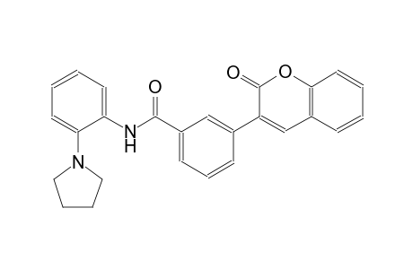 3-(2-oxo-2H-chromen-3-yl)-N-[2-(1-pyrrolidinyl)phenyl]benzamide