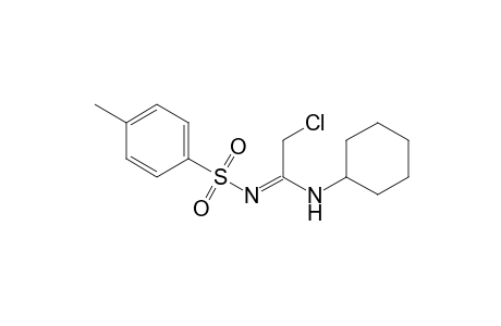 2-Chloranyl-N'-cyclohexyl-N-(4-methylphenyl)sulfonyl-ethanimidamide