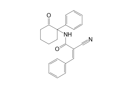 (Z)-2-cyano-N-(2-oxo-1-phenyl-cyclohexyl)-3-phenyl-prop-2-enamide