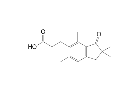 2,3-Dihydro-2,2,5,7-tetramethyl-1H-inden-1-one-6-propanoic acid
