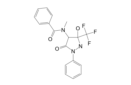 N-(3-TRIFLUOROMETHYL-3-HYDROXY-5-OXO-1-PHENYL-4-PYRAZOLIDINYL)-N-METHYL-BENZAMIDE