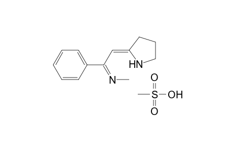 2-[2-(methylimino)-2-phenylethylidene]pyrrolidine methanesulfonate