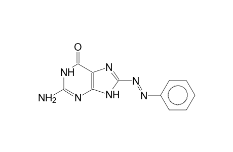 2-Amino-8-phenylazo-1,9-dihydro-purin-6-one