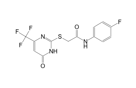 N-(4-fluorophenyl)-2-{[6-oxo-4-(trifluoromethyl)-1,6-dihydro-2-pyrimidinyl]sulfanyl}acetamide
