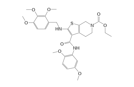 thieno[2,3-c]pyridine-6(5H)-carboxylic acid, 3-[[(2,5-dimethoxyphenyl)amino]carbonyl]-4,7-dihydro-2-[[(2,3,4-trimethoxyphenyl)methyl]amino]-, ethyl ester