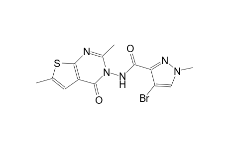 4-bromo-N-(2,6-dimethyl-4-oxothieno[2,3-d]pyrimidin-3(4H)-yl)-1-methyl-1H-pyrazole-3-carboxamide