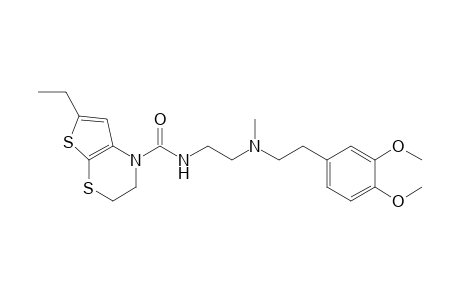 6-Ethyl-N-[2-[homoveratryl(methyl)amino]ethyl]-2,3-dihydrothieno[2,3-b][1,4]thiazine-1-carboxamide