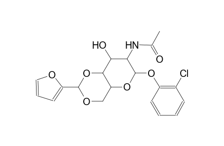 beta-D-glucopyranoside, 2-chlorophenyl 2-(acetylamino)-2-deoxy-4,6-O-(2-furanylmethylene)-